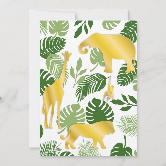 Oerwoud Dieren 1e verjaardag Uitnodiging (Achterkant)