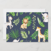 Oerwoud Dieren 1e Verjaardag Wild Een Groene Foto Kaart (Achterkant)