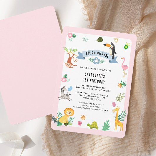 Oerwoud Dieren 1e verjaardagsfeest Kaart