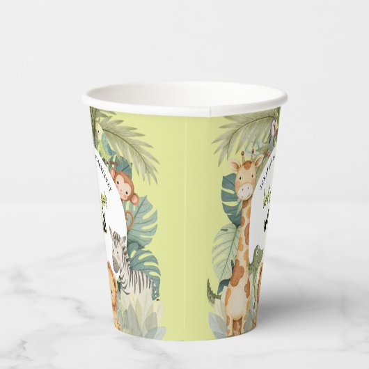 Oerwoud Dieren 1e verjaardagsfeest Papieren Bekers (Rechts)