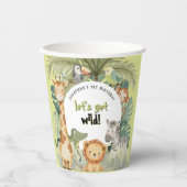 Oerwoud Dieren 1e verjaardagsfeest Papieren Bekers (Voorkant)