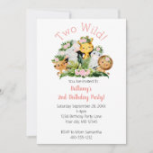 Oerwoud dieren 2 Wilde 2e verjaardag Kaart (Voorkant)