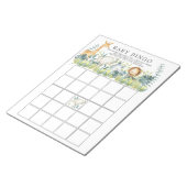 Oerwoud Dieren Baby shower Bingo Game Notitieblok (Schuin)