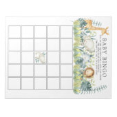 Oerwoud Dieren Baby shower Bingo Game Notitieblok (Voorkant)