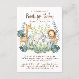 Oerwoud Dieren Baby shower Boek voor Baby Kaart