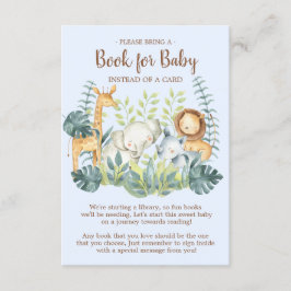 Oerwoud Dieren Baby shower Boek voor Baby Kaart