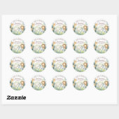Oerwoud Dieren Baby shower Dank u voor Sticker (Vel)