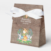 Oerwoud Dieren Baby shower Favor Box Bedankdoosjes (Voorkant Zijde)