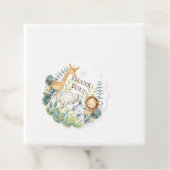 Oerwoud Dieren Baby shower Favor Cadeft Label (In situ)