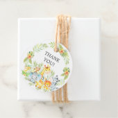 Oerwoud Dieren Baby shower Favor Cadeft Label (In situ)