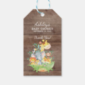 Oerwoud Dieren Baby shower Favor Cadeft Label Cadeaulabel (Voorkant)
