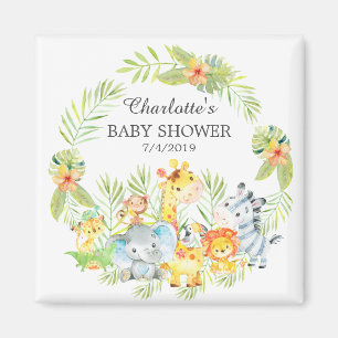 Oerwoud Dieren Baby shower Favor Magnet