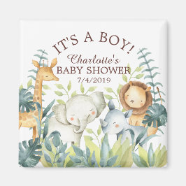 Oerwoud Dieren Baby shower Favor Magnet