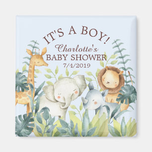 Oerwoud Dieren Baby shower Favor Magnet