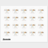 Oerwoud Dieren Baby shower Favor Stickers (Vel)