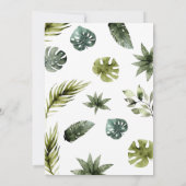 Oerwoud Dieren Baby shower Greenery Safari Boy Kaart (Achterkant)