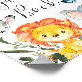 Oerwoud Dieren Baby shower Guestbook Poster (Hoek)