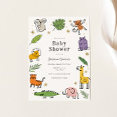 Oerwoud Dieren Baby shower Kaart