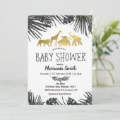 Oerwoud Dieren Baby shower Kaart (Staand voorkant)