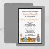 Oerwoud Dieren Baby shower nodigt neutraal geslach Kaart (Voorkant / Achterkant)