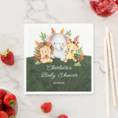 Oerwoud Dieren Baby shower Papier servetten (Insitu)