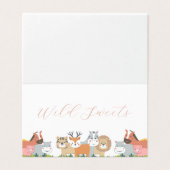 Oerwoud Dieren Baby shower Tent Kaart (Buitenkant ongevouwen)