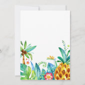 Oerwoud Dieren Baby shower Uitnodiging, Jongen of  Kaart (Achterkant)