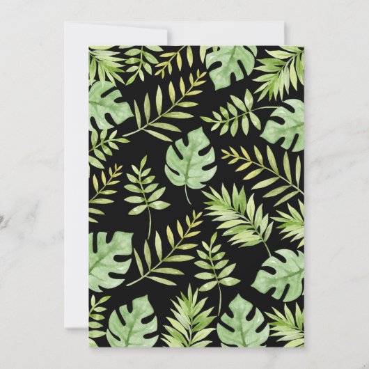 Oerwoud Dieren Baby shower Uitnodiging Safari Baby (Achterkant)