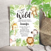 Oerwoud Dieren Baby shower Uitnodiging Safari Baby