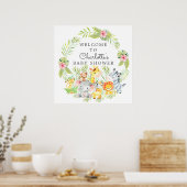 Oerwoud Dieren Baby shower Welkom Poster (Keuken)