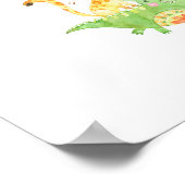 Oerwoud Dieren Baby shower Welkom Poster (Hoek)