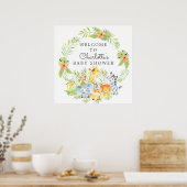 Oerwoud Dieren Baby shower Welkom Poster (Keuken)