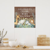 Oerwoud Dieren Baby shower Welkom Poster (Keuken)
