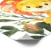 Oerwoud Dieren Baby shower Welkomstteken Poster (Hoek)