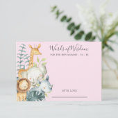 Oerwoud Dieren Baby shower Wisdom-kaart Kaart (Staand voorkant)