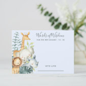 Oerwoud Dieren Baby shower Wisdom-kaart Kaart (Staand voorkant)