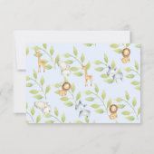 Oerwoud Dieren Baby shower Wisdom-kaart Kaart (Achterkant)