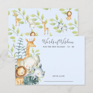 Oerwoud Dieren Baby shower Wisdom-kaart Kaart