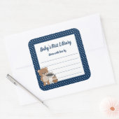 Oerwoud Dieren baby's eerste bibliotheek Vierkante Sticker (Envelop)