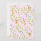 Oerwoud Dieren BINGO Baby shower Game Kaart (Achterkant)