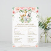 Oerwoud dieren bloemen wat er in je telefoonspel z (Staand voorkant)