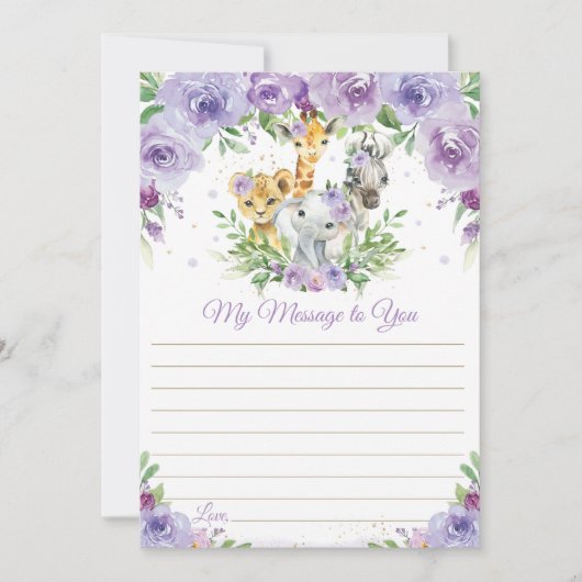 Oerwoud Dieren Bloementijd Capsule Bericht Kaart (Voorkant)