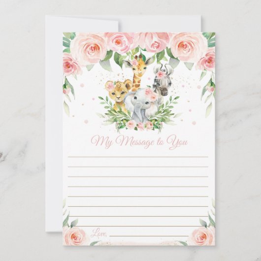 Oerwoud Dieren Bloementijd Capsule Bericht Kaart (Voorkant)