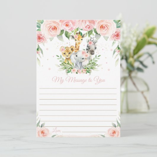 Oerwoud Dieren Bloementijd Capsule Bericht Kaart (Staand voorkant)