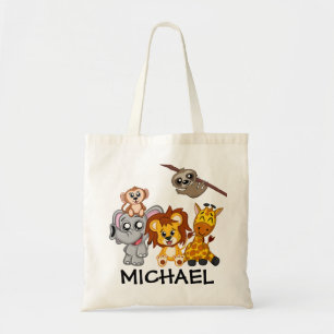 Oerwoud Dieren Cartoon regenwoud Safari Tote Bag