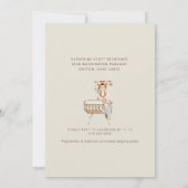 Oerwoud Dieren Cream Boy Baby shower Kaart (Achterkant)