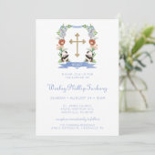 Oerwoud Dieren Crest Boy Baptism Kaart (Staand voorkant)