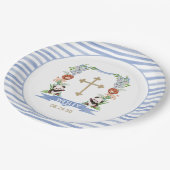 Oerwoud dieren Crest Boy Baptisme Paper Bord (Gekanteld)