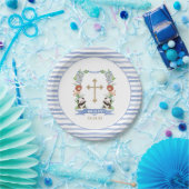 Oerwoud dieren Crest Boy Baptisme Paper Bord (Feest)