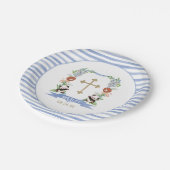 Oerwoud dieren Crest Boy Baptisme Paper Bord (Gekanteld)